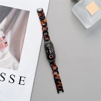 For Xiaomi Mi Band 5/6 Smart Watch Resin kjede Klokkereim med erstatningsklokkerem
