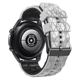 For Samsung Galaxy Watch 3 45mm / Huawei Watch GT3 Pro 46mm Football Texture 22mm Watch Band Dobbelfarget silikon sportshåndleddsrem