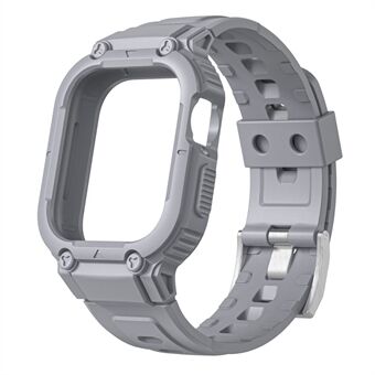 For Apple Watch Series 8 / 7 45 mm / 6 / 5 / 4 / SE / SE (2022) 44 mm / 3 / 2 / 1 42 mm Smart Watch-rem Silikonarmbånd + Klokkeveske