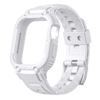 For Apple Watch Ultra 49 mm Silikon Watch Band erstatningsreim + fallsikkert beskyttende klokkeveske