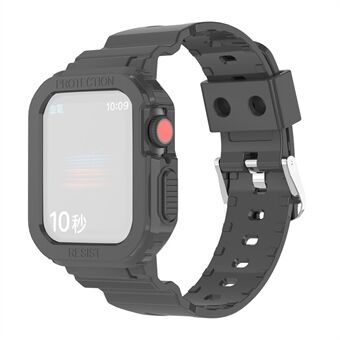 For Apple Watch Series 8 / 7 45 mm / 6 / 5 / 4 / SE / SE (2022) 44 mm / 3 / 2 / 1 42 mm Smart Watch Band TPU håndleddsrem erstatning med beskyttende urkasse