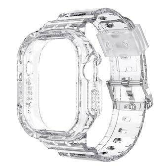 For Apple Watch Ultra 49 mm Smart Watch-rem erstatning Myk TPU-armbånd integrert med urkasse