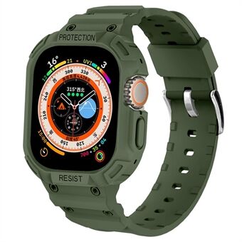 JSM For Apple Watch Ultra 49 mm Watch Band Myk TPU-erstatningsrem med støtfangerbeskyttelsesveske