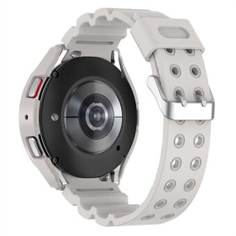 For Samsung Galaxy Watch5 44 mm / Watch4 44 mm erstatnings silikonrem Justerbart håndleddsbånd med PC-klokkeveske