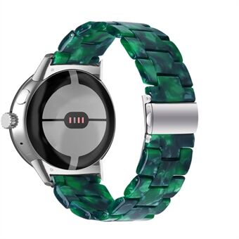 For Google Pixel Watch Quick Release Resin Watch Band Erstatning Polert 20 mm klokkerem