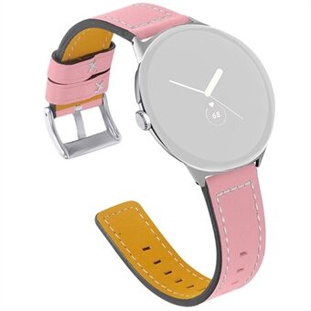 Stitching klokkerem for Google Pixel Watch Erstatningsdel for klokkerem i ekte skinn