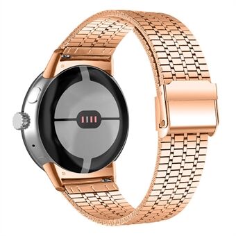 Metallklokkerem for Google Pixel Watch Dual Buckle Design Watch Band