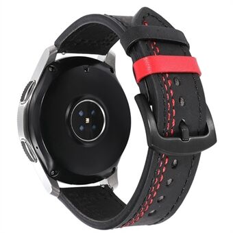 For Samsung Galaxy Watch3 45mm / Huami Amazfit Pace / Stratos Watch Lærreim 22mm Watch Band