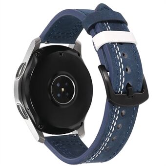 For Samsung Galaxy Watch3 41 mm / Garmin Forerunner 645 / Huawei Watch GT 2 42 mm klokkerem 20 mm lærreim