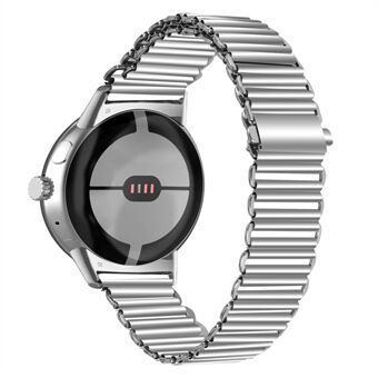 Rustfri Steel for Google Pixel Watch Hollow pustende klokkerem - sølv
