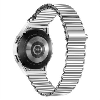 For Samsung Galaxy Watch4 Active 40mm 44mm / Watch4 Classic 42mm 46mm Watch Band Rustfritt Steel Hul stropp - Sølv