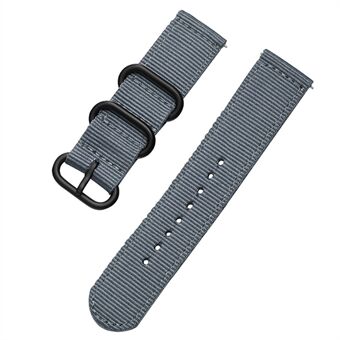 22 mm Universal smartklokke Nylon håndleddsrem 3 spenner erstatningsklokkerem (rett pinne)