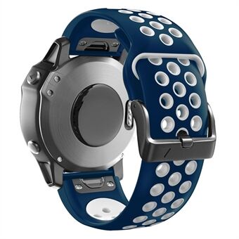 For Garmin Tactix Delta / Enduro / Fenix 7X / Fenix 7X silikonklokkerem med to farger Quick håndleddsrem