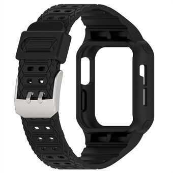 For Apple Watch Series 8 / 7 45 mm / 6 / 5 / 4 / SE / SE (2022) 44 mm / 3 / 2 / 1 42 mm TPE-klokkerem Integrert klokkerem med etui