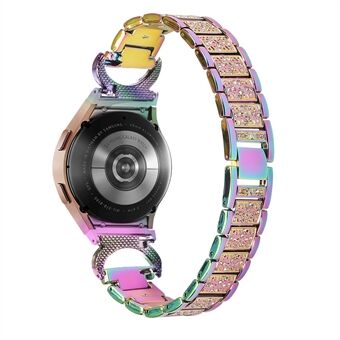 Rustfritt Steel for Samsung Galaxy Watch4 40 mm 44 mm / Watch4 Classic 42 mm 46 mm , 3-perler rhinestone dekorklokkerem med kobling - Multi