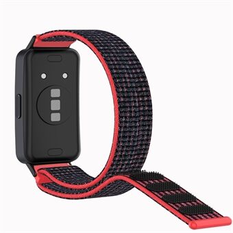 For Huawei Band 8 Nylon Watch Band Justerbar Sport Loop Pustende Erstatningsstropp