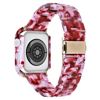 For Apple Watch Series 7 / 8 45 mm harpiks klokkeremsett med kassedeksel Smart Watch Replacement Band