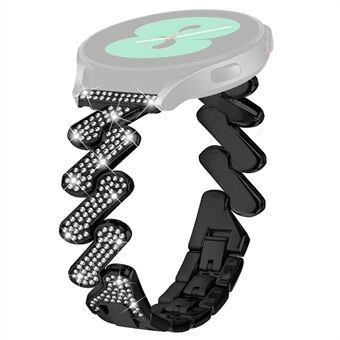 For Huami Amazfit Gepard 20mm sinklegering armbånd Rhinestones dekorstropp med rustfri Steel