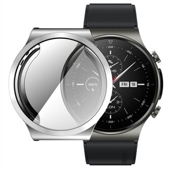 Fullt deksel galvanisert TPU beskyttelsesveske skall til Huawei Watch GT 2 Pro EKG Smartwatch