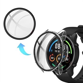 PC Smart Watch-beskyttelsesveske deksel med herdet glass skjermbeskyttelsesfilm til Xiaomi Mi Watch Color
