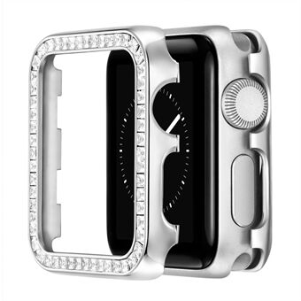 Aluminiumslegering Rhinestone Bumper Protective Case Cover for Apple Watch Series 4/5/6 / SE 44mm