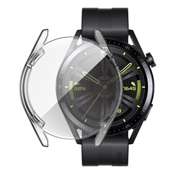 Klar full dekning, myk TPU beskyttende klokkedeksel for Huawei Watch GT 3 46 mm - Gjennomsiktig hvit