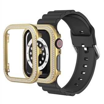 Sinklegering + Rhinestone Decor Watch Beskyttende Case Cover for Apple Watch SE / Series 6/5/4 40mm