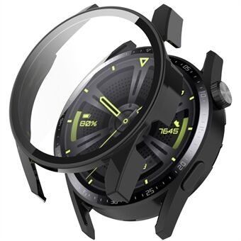 Hard PC-ramme + skjermbeskytter i herdet glass 2-i-1 klokkeveske for Huawei Watch GT 3 42mm
