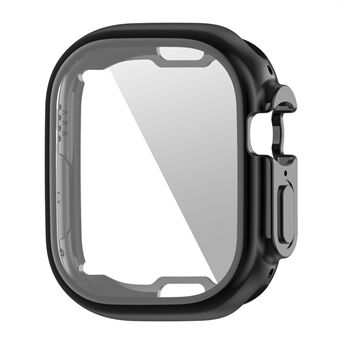 ENKAY HAT Prince For Apple Watch Ultra 49 mm gjennomsiktig veske Fleksibel TPU galvanisering rundtomkring med frontskjermbeskytter