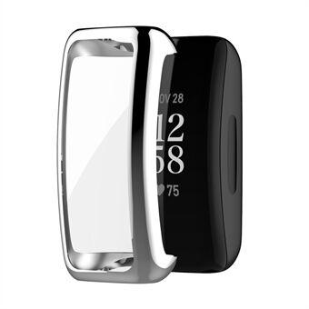 For Fitbit Inspire 3 galvanisering TPU-deksel med skjermbeskytter Scratch Smart Watch-veske