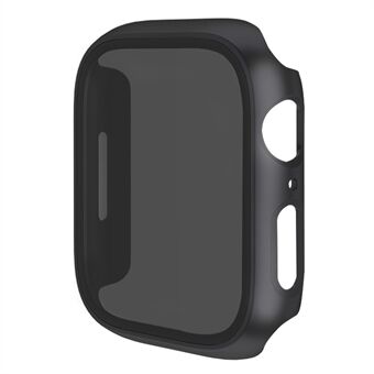 For Apple Watch Series 7/8 45 mm Anti-Drop-deksel Integrer hardt PC-deksel med Anti-Peep skjermbeskytter i herdet glass