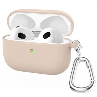 Silikon beskyttende øretelefondeksel med karabinkrok for Apple AirPods 3