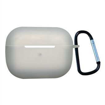 For AirPods Pro 2 Støtsikker Bluetooth-øretelefonetui 2,2 mm mykt silikon fortykket beskyttelsesdeksel med anti-tapt spenne