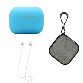 Silikonetui til Apple AirPods Pro 2, ladeveske for ørepropper Anti-dråpedeksel med oppbevaringsboks og øretelefoner Magnetisk anti-tapt taustropp