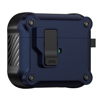 Beskyttelsesveske for Apple AirPods 3-deksel TWS ørepropper TPU+PC-deksel med automatisk åpningslås og karabinkrok