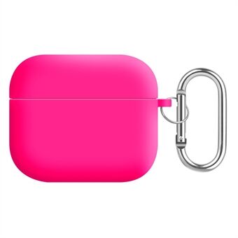 For Apple AirPods 3-hodetelefoner Skin Cover Silikon+PC-fôr Beskyttende bæreveske med nøkkelring