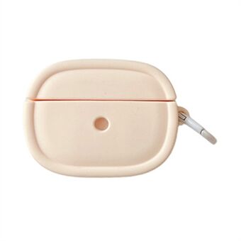 For Apple AirPods Pro / Pro 2 beskyttelsesdeksel for øretelefoner Candy Color Oval silikonetui med hengende spenne