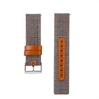 20mm Universal Watch Wrist Strap [Cloth and Cowhide Leather] Watch Strap