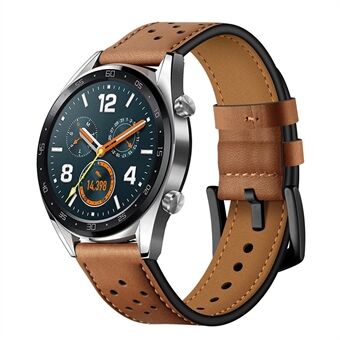 For Huawei Watch GT klokkerem i ekte skinn
