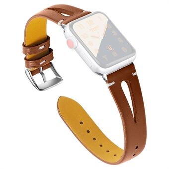 Hollow Genuine Leather Watch Band for Apple Watch Series 5 4 40mm, Series 3 / 2 / 1 38mm