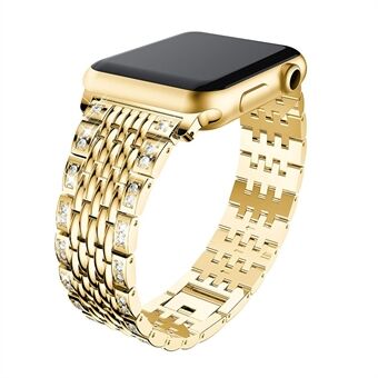 Diamond Decor Metal Smart Watch-rem for Apple Watch Series 1 2 3 38mm / Apple Watch Series 4 5 40mm