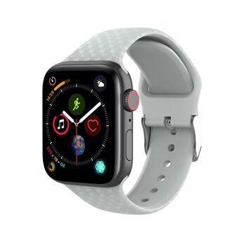 3D Diamond Texture Silicone Watch Strap for Apple Watch Series 6 SE 5 4 44mm / Series 3 2 1 42mm - Grå