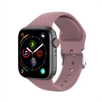 3D Diamond Texture Silicone Watch Strap for Apple Watch Series 6 SE 5 4 44mm / Series 3 2 1 42mm - Pink