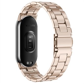 For Xiaomi Smart Band 8 Stilig 3 perler Smart Watch Metal Band erstatning håndleddsrem