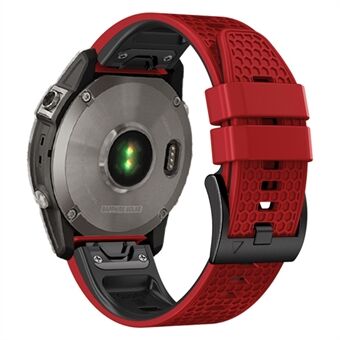 Dot Texture Watch Band for Garmin Fenix ​​​​7 / Forerunner 965 / 955 / 945 / 935 , myk silikon tofarget håndleddsrem