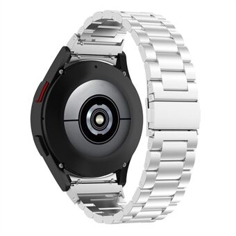 Rustfritt Steel for Samsung Galaxy Watch6 / Watch6 Classic / Watch 5 / Watch 5 Pro / Watch 5 Active / Watch4 / Watch4 Classic / Watch4 Active , 3-perlet klokkerem