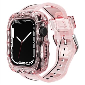 For Apple Watch Series 8 7 41mm / Series 6 5 4 SE (2022) SE 40mm / Series 3 2 1 38mm Watch Bands with Case Myk TPU robuste armbånd