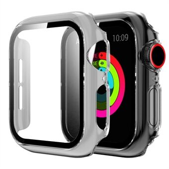 For Apple Watch Series 1/2/3 38 mm Anti-Drop PC-deksel med herdet glass skjermbeskytter Anti- Scratch Gjennomsiktig Smart Watch Cover