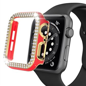 For Apple Watch Series 4/5/6 44 mm / SE 44 mm Fashion galvanisering Torads Rhinestones Dekor Smart Watch Halvt etui PC Antikollisjonsdeksel