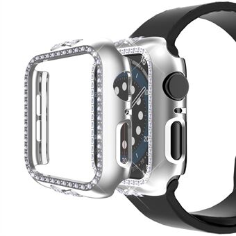 For Apple Watch Series 4/5/6 40 mm / SE 40 mm Smart Watch Half Case Bowknot Rhinestones Hard PC-beskyttelsesdeksel